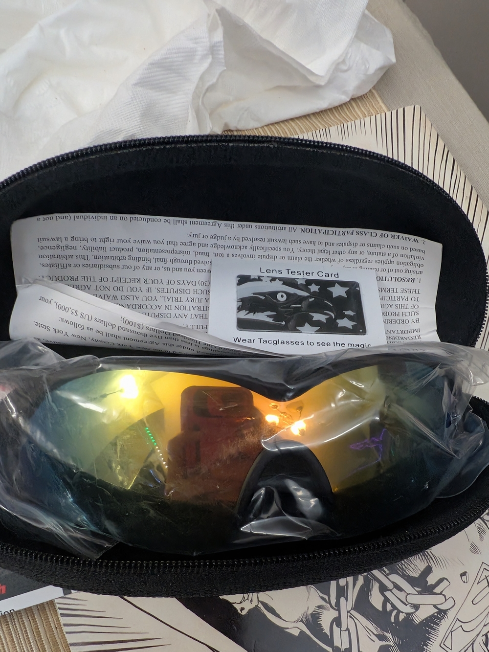 BELL + HOWELL PROTECTIVE TAC GLASSES NWT Yellow Black